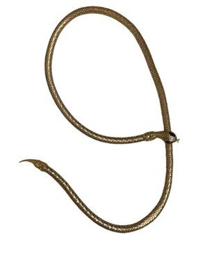 Whiting and Davis Gold Adjustable Snake Necklace- Vinatge
